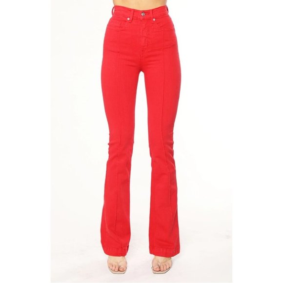 REVICE Denim - Revice Venus Flare Jeans Mars Red High Rise Size 24